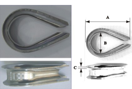 91169 Thimble Inox 316, Diam. 12mm