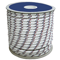 92038 CABO Ops purpose rope,6mm, white/blue braid,24 strands,Double braid, Polyester