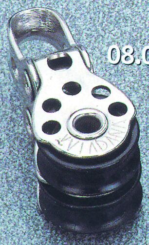 92465 Double micro block,17mm, Diam. 5mm