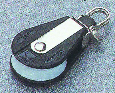 92512 Single ball bearing block (breaking load 800kg), 34mm, Diam. 8mm