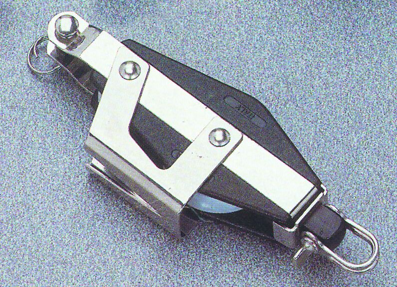 92519 Fiddle ball bearing block with becket and vee jam, 34mm, Diam. 8mm