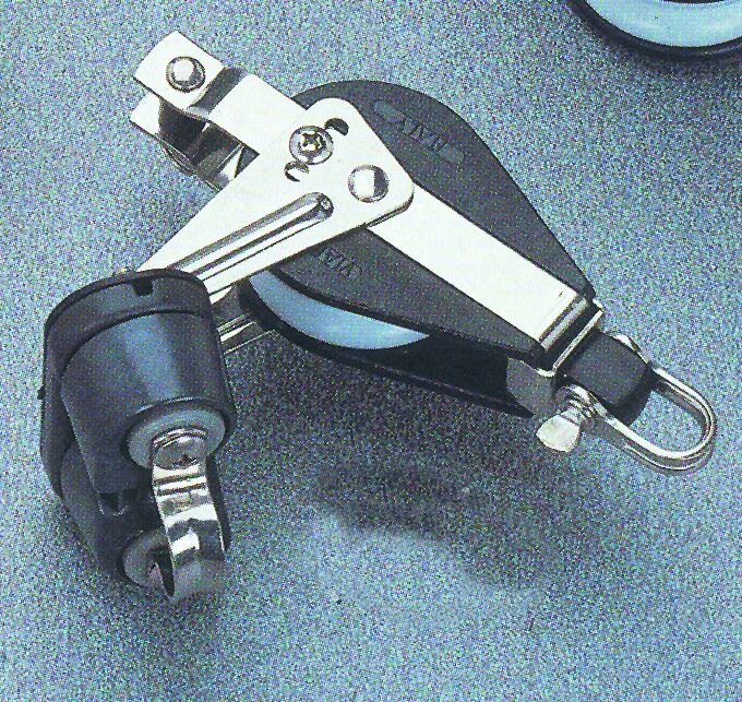 92545 Single ball bearing block and becket with ball bearing cam cleat & Universal 3 -way head,Diam. 45mm,