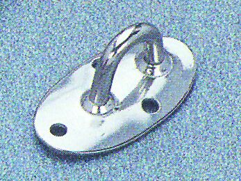 92756 Eye plate on vertical curved base, Diam. ring 5mm