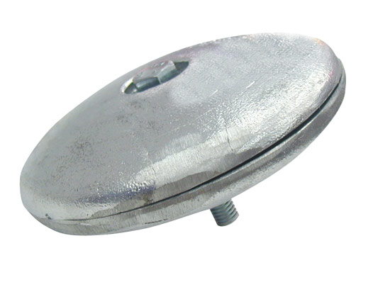 92990 Rudderanode, w/ bolt & two disc, Diam. 130mm, 2,14kg