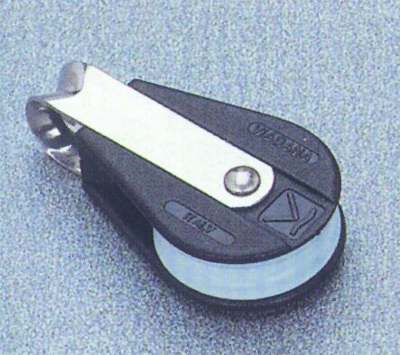 96112 Single ball bearing block (breaking load 800kg) Diam.34mm, Diam. 8mm