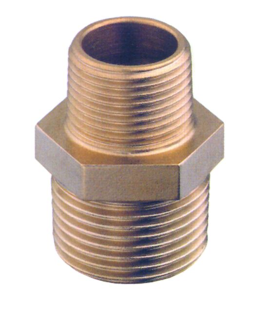 96191 Reducing Male Nipple, Brass, 1/4'' - 3/8''