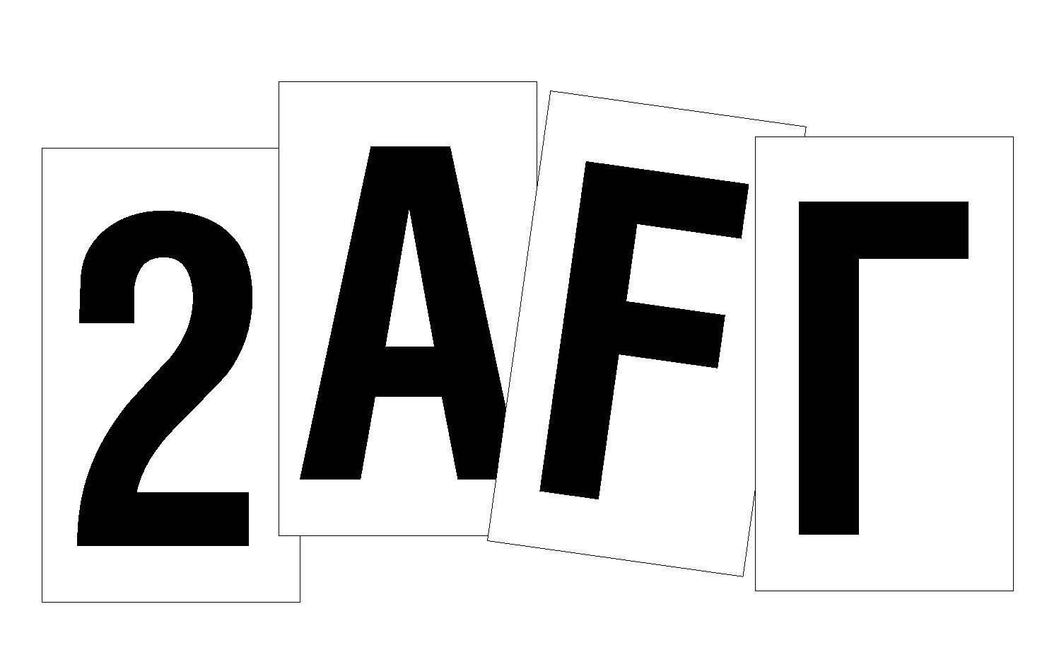 97717 Letter A, black, 7cm