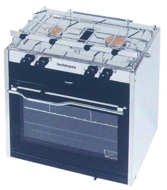 97849 Cooker w/ oven, 2 burners & separate grill, 450x390x450mm, 21,5kg