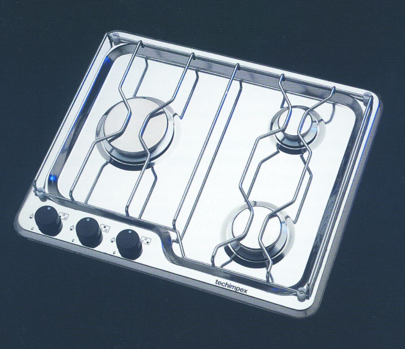 97854 Built in hob w/ 3 burners, 470x390x65mm, 3,5 kg