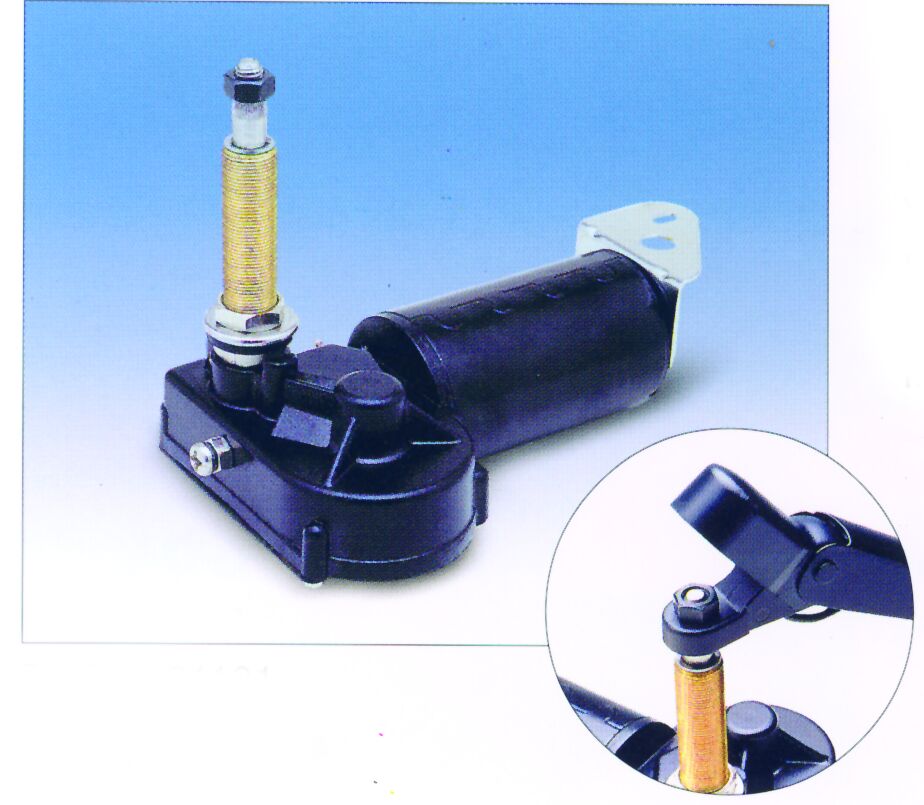 98109 Heavy duty wiper motor 12V, w/2-1/3'' threaded shaft (screw-on type), 83o