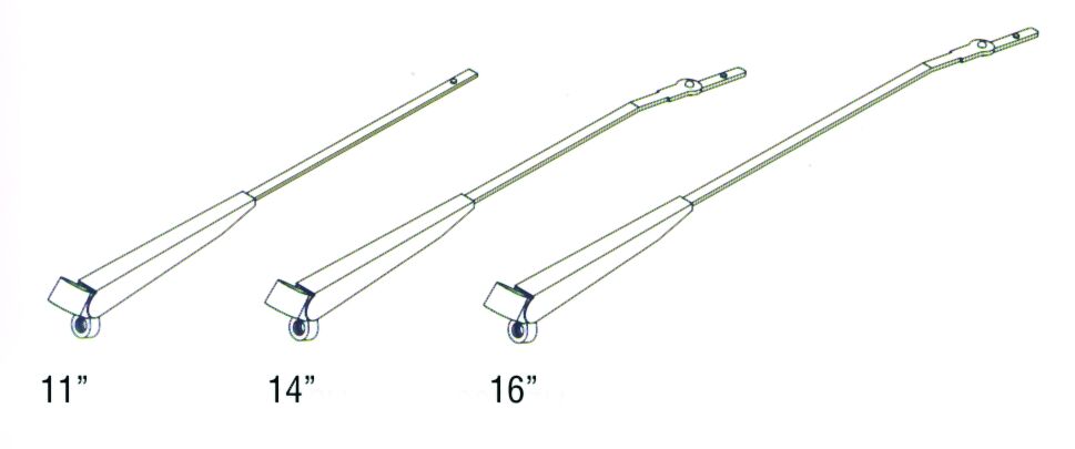 98113 Adjustable single wiper arm 16''
