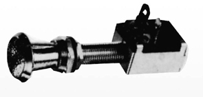 98705 Horn starter button, 2 position, push pull on/off, 12V, 20A, diam.9.5mm, L.78mm