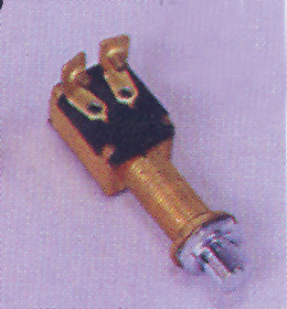 99039 Push ButtonHorn Switch, 12V, Diam. 12.7mm, L 32mm, chrome plated brass