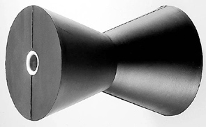 99090 Rubber Bow Roller 1,9cm (6/8'') Hole, ∅12,5cm, L17,7cm