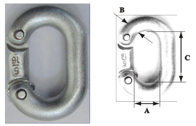 99393 Chain connector, galvanized, diam. 6mm