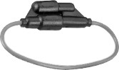 99550 Fuse holder waterproof, 2 fuses of 15amp, 203mm loop, 1,6mm wire