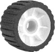 99617 Wobble rollers, polymer, bore-black, total diam.111mm, w.76mm, 20mm bore