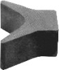 99625 Bow Stop, Molded Rubber, 76(W)x95(D)x79(H)mm