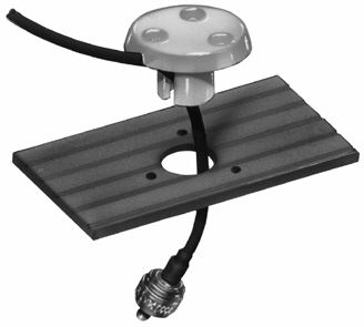 99664 Feed-thru for deck passage of coaxial cables & connectors (type RG58), nylon