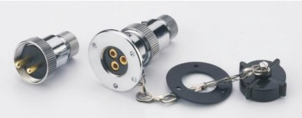 Lalizas 99776 - Plug & Socket Set, w/ Brass Cap, 3A, 2 Pins