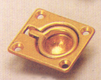 Lalizas 99818 - Ring Pull, brass polished, length 44mm x width 38mm x height 13mm