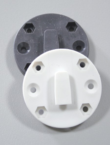 99827 Fixed Mount Support Base for "Store-All" Cases Ø6x0,9cm - White