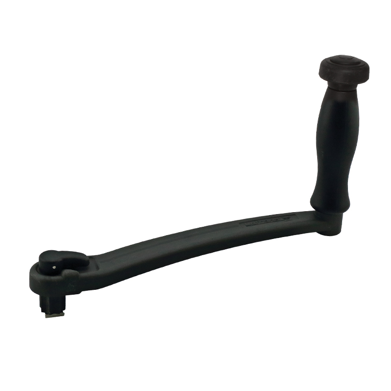 Lofrans 11857 - Lofrans' Winch Handle, Anodised Aluminium, with lock and speed handle, 20cm, Black