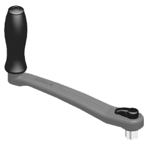 Lofrans 11860 - Lofrans' Winch Handle, Anodised Aluminium, with lock, 25cm, Black