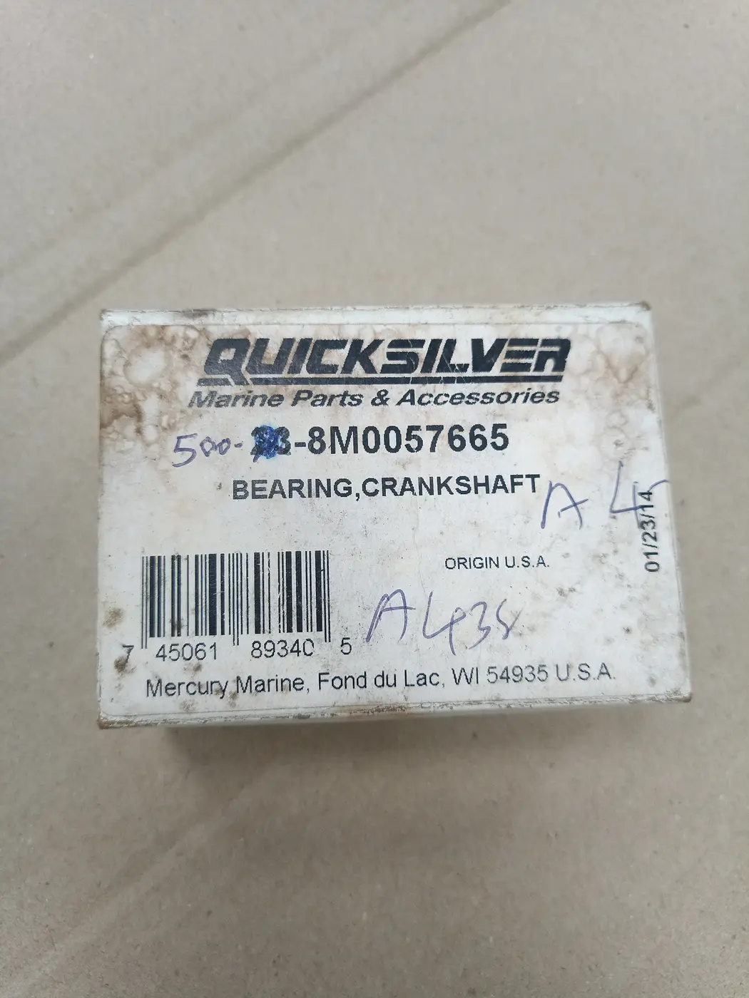 8M0057665 BEARING, CRANKSHAFT