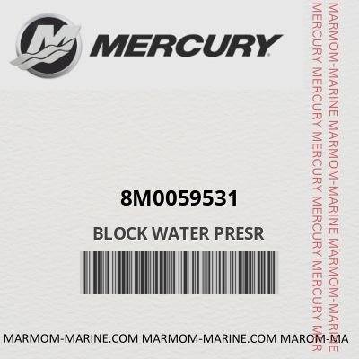 8m0059531 BLOCK WATER PRESR