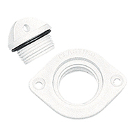 Nuova Rade 16689 - Drain Socket w/Plug, Oval w/2 Holes, 48x36mm, White