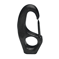 16795 Snap Hook w/Eye Ø15x55mm, f/Ø8mm Cord, Polyam. Black