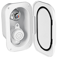 Nuova Rade 196410 - Case w/Shower &MixerTap, 5m Hose, Lid w/Gasket, White