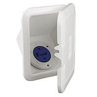 Nuova Rade 196418 - Case w/Deck Filler f/Diesel, w/Lid, Ø38mm Hose, White