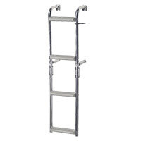 Nuova Rade 30536 - Foldable Ladder for Nar. Transom, 2+2 steps, Inox 316, 90⁰, L835xW215mm