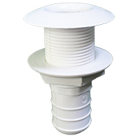 Nuova Rade 39473 - Thru-Hull Easy Mount 7/8'', for Hose Ø25mm, White