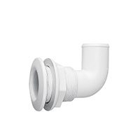 Nuova Rade 39548 - Thru-Hull Elbow 90º, for Hose Ø20mm, PA, White