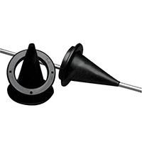 43137 Cable Boot w/Plastic Embedded Ring, Ø89mm, cut-out Ø59mm, Black