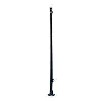 Nuova Rade 43230 - Flag Staff, w/Vert. & Horiz. Base, L.390mm, Black