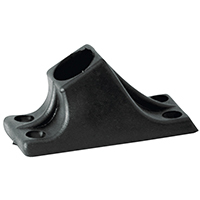 Nuova Rade 43247 - Rectangular Socket 60°, f/Tube Ø22mm, Plastic, Black