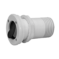Nuova Rade 43253 - Thru-Hull Ø55mm w/Non-Ret.Valve, f/Hose Ø50mm,White