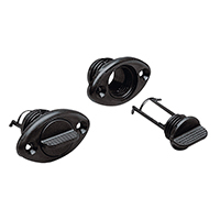 Nuova Rade 43462 - Drain Socket, w/Captive Plug, Oval 54x33mm, White