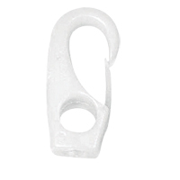 44028 Snap Hook w/Eye Ø10x42mm, f/Ø4mm Cord, Polyam. White