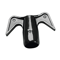 44243 Double Hook with Thread, Plastic, Ø30mm, Black