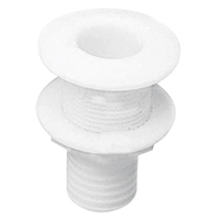 Nuova Rade 44729 - Thru-Hull Fitting 1 1/2'', w/Hose Barb Ø32mm, Thread L.55mm, White