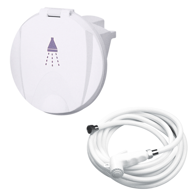 Nuova Rade 46303 - Case w/White Shower Spray, 3m Hose, w/Lid, White