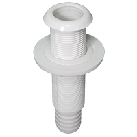 Nuova Rade 95793 - Thru-Hull St.Flange, 7/8'', f/Hose Ø25mm, L126mm,White