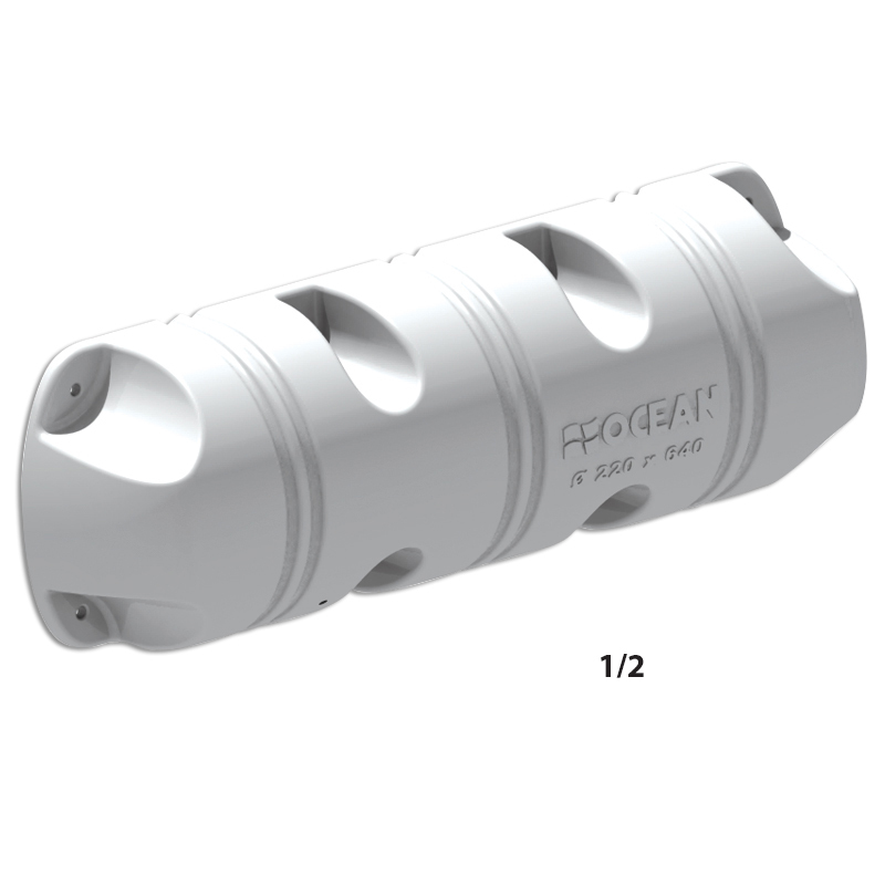 Ocean 72492 - OCEAN Dock Fender, 220x640mm, 1/2,Foam filled, White