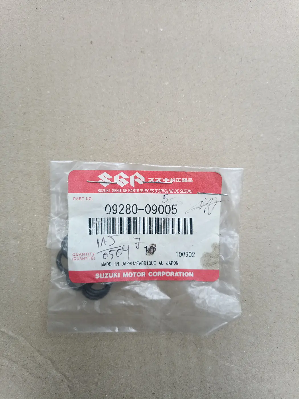 09280-09005 O RING(D:1.9,ID:8.6)