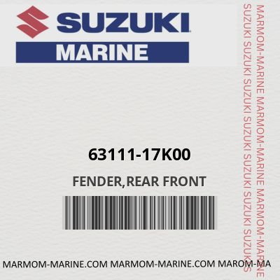 63111-17k00 FENDER,REAR FRONT